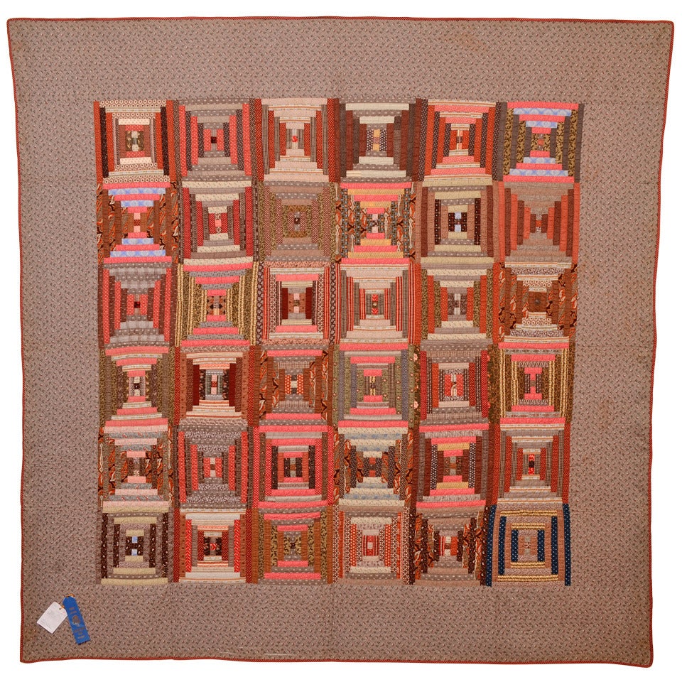 Courthouse Steps Log Cabin Quilt First Prize Winner