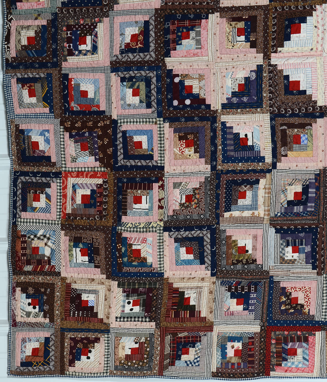 Patchwork Streak of Lightning Quilt with Star Center