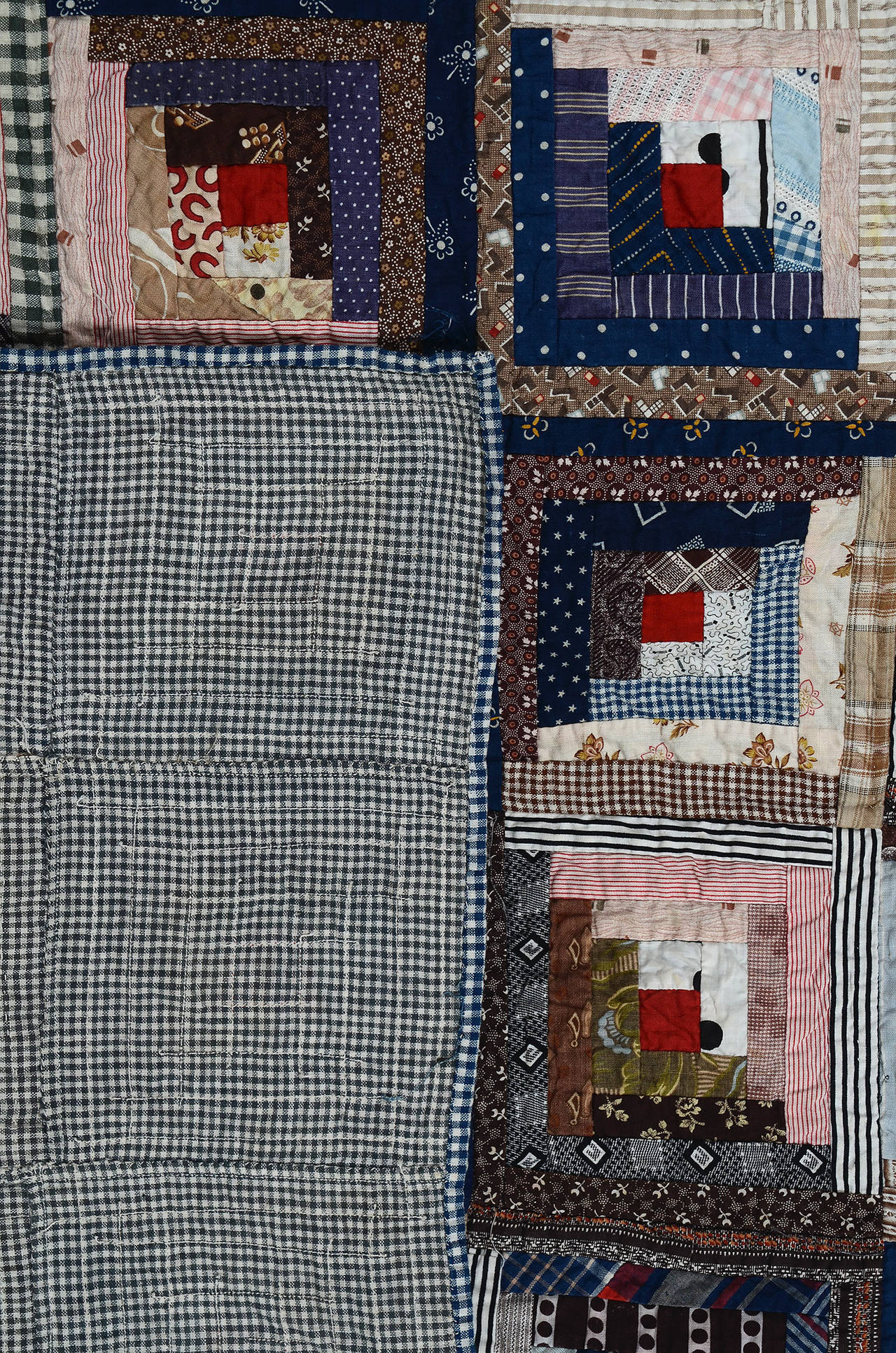 Cotton Streak of Lightning Quilt with Star Center