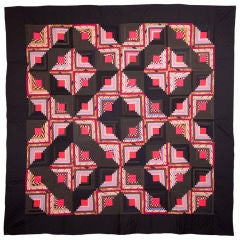 Light and Dark Log Cabin Quilt 10