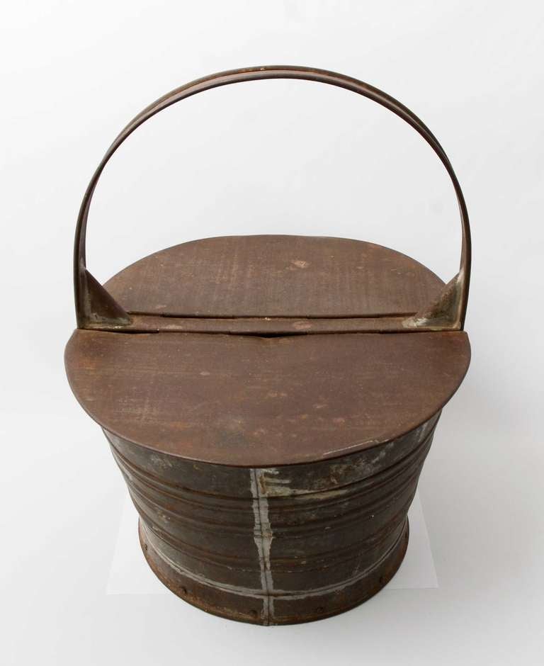 American Homemade Tin Basket For Sale