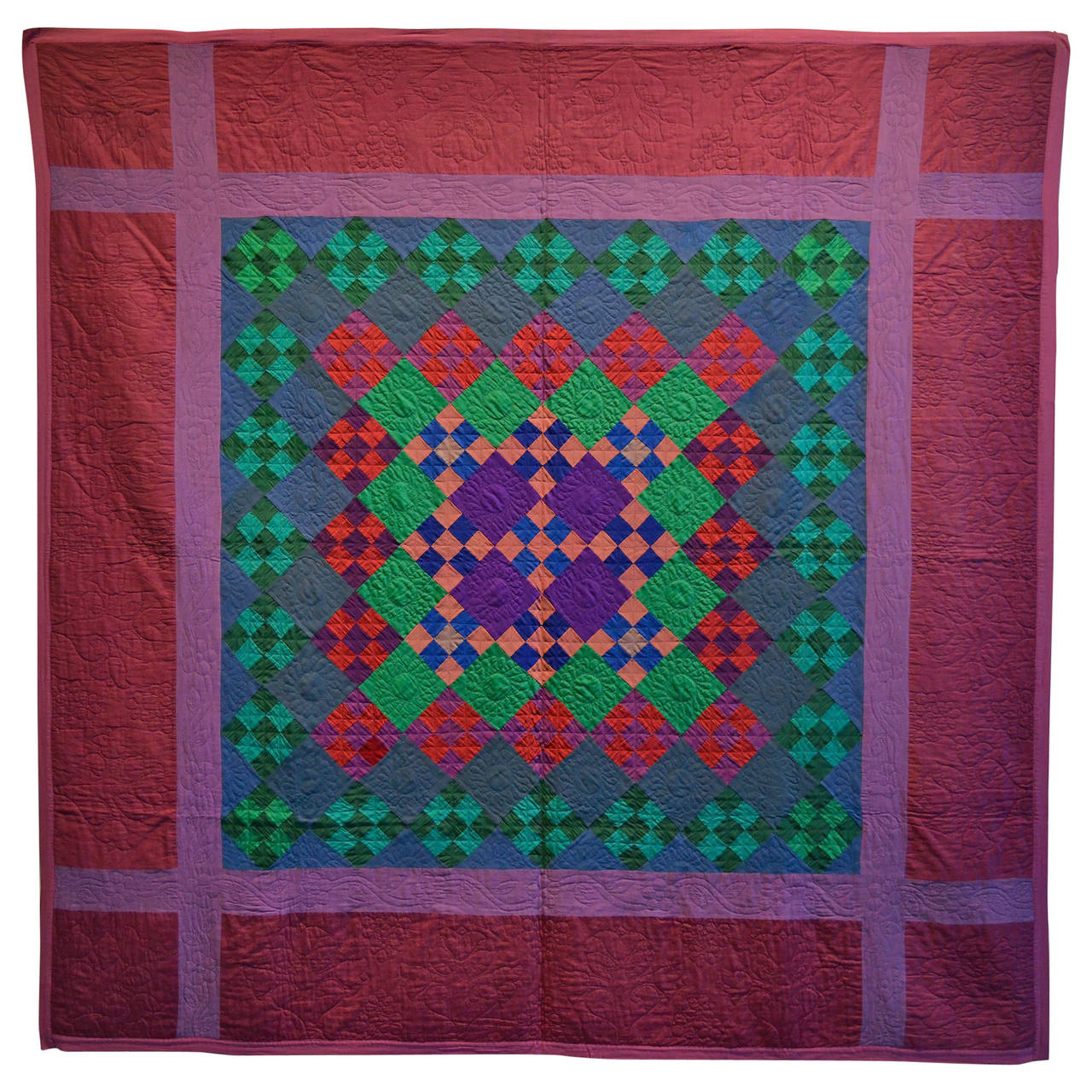 Lancaster County Amish NinePatch Quilt For Sale at 1stdibs