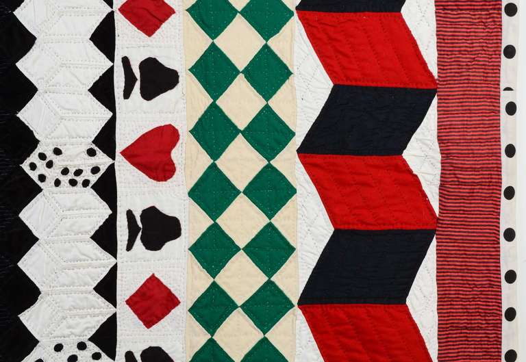 Gambler's Choice Quilt In Excellent Condition For Sale In Darnestown, MD