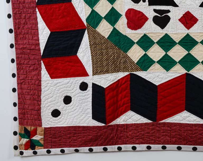 Mid-20th Century Gambler's Choice Quilt For Sale