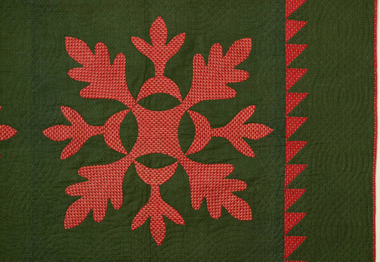 quilted oak leaf