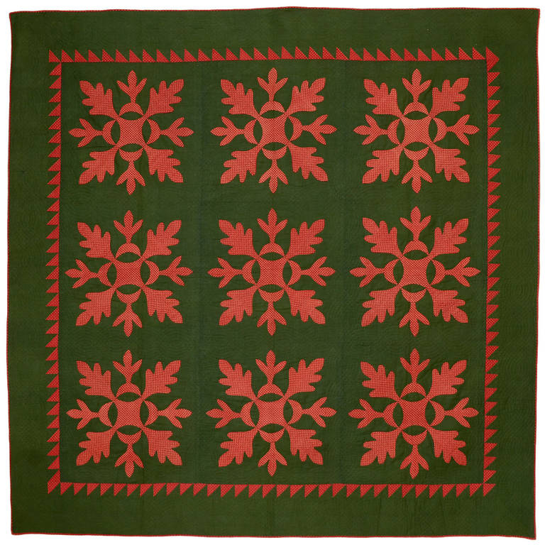 Oak Leaf Quilt at 1stDibs