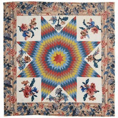 Lone Star Quilt with Broderie Perse 10