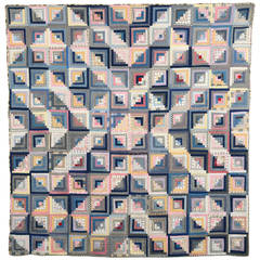 Log Cabin and Stars Quilt