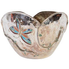 Emilia Castillo Silverplate Bowl with Butterflies