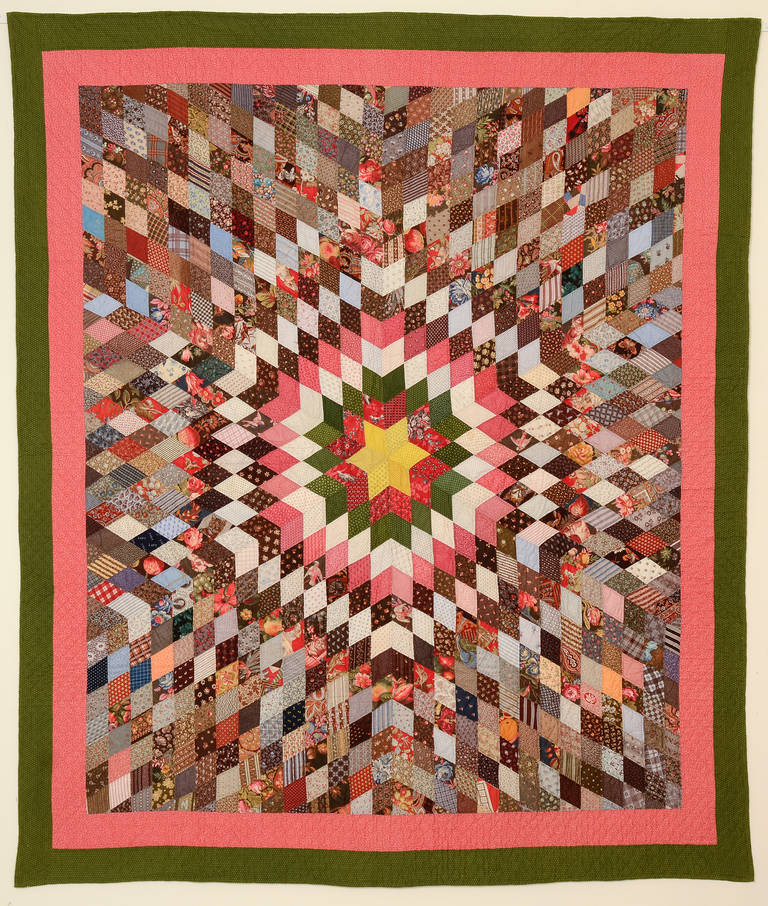 This pulsating starburst quilt is all the more amazing because it is what is known as a 