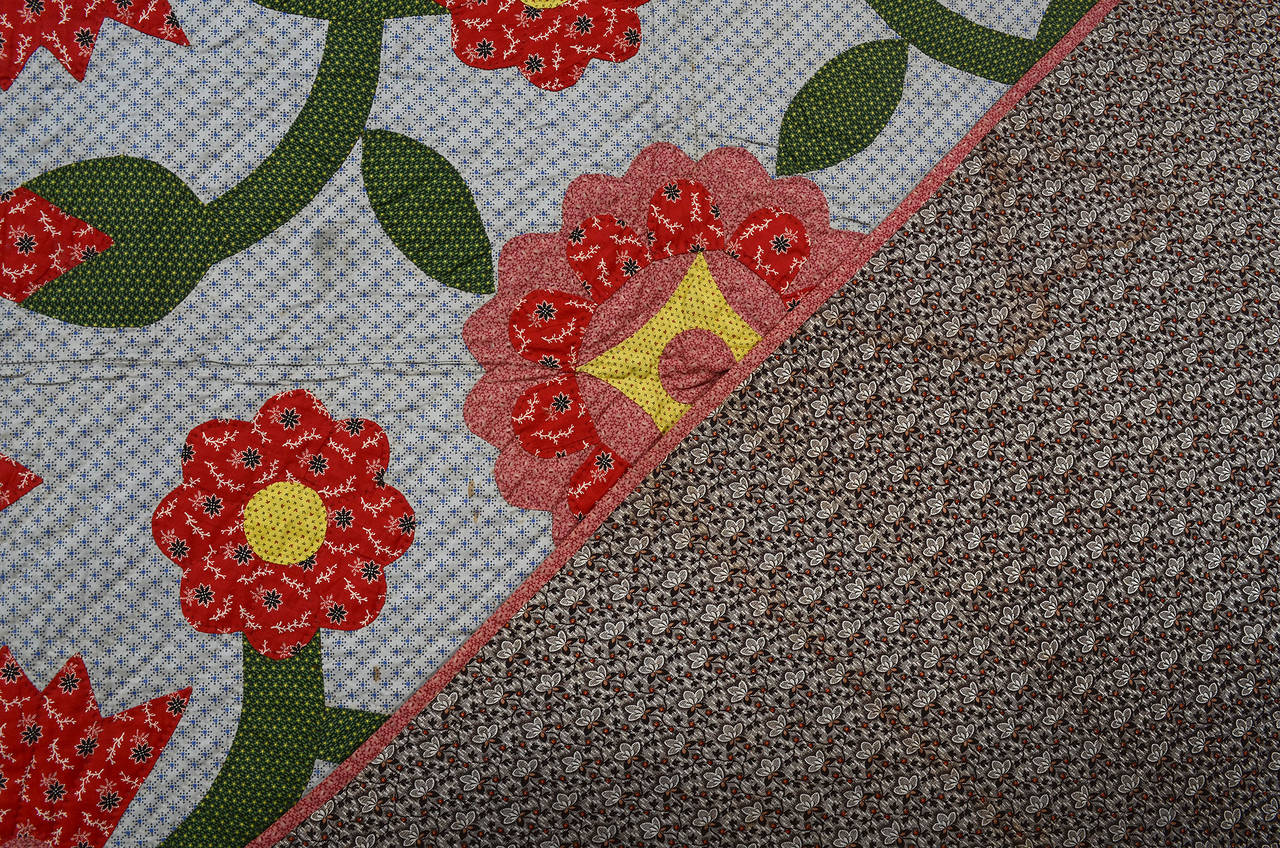 Late 19th Century Rose Tree Quilt