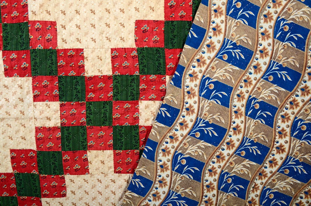 Irish Chain Quilt with Chintz Border 1