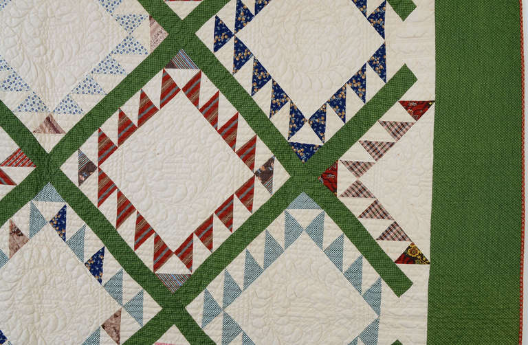 American Feathered Diamonds Quilt For Sale