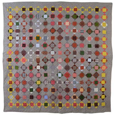 Fortynine Patch Quilt at 1stdibs