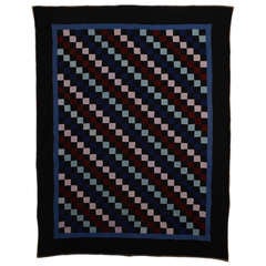 Antique Amish Straight Furrows Quilt