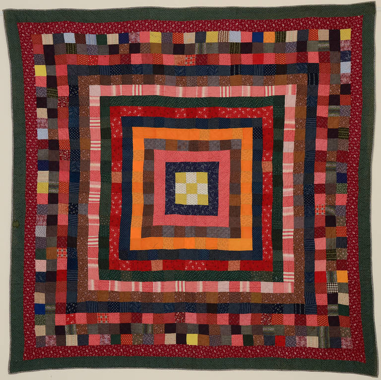 This concentric frames quilt is made entirely with 2 1/2
