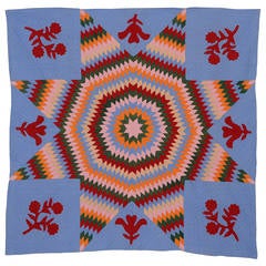 Lone Star Quilt with Applique