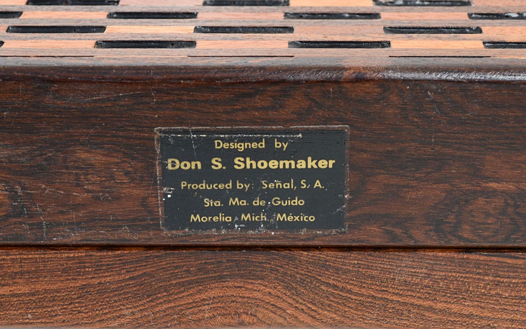Mexican Don Shoemaker Wood Briefcase