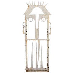 Folk Art Gate in form of a Face 4