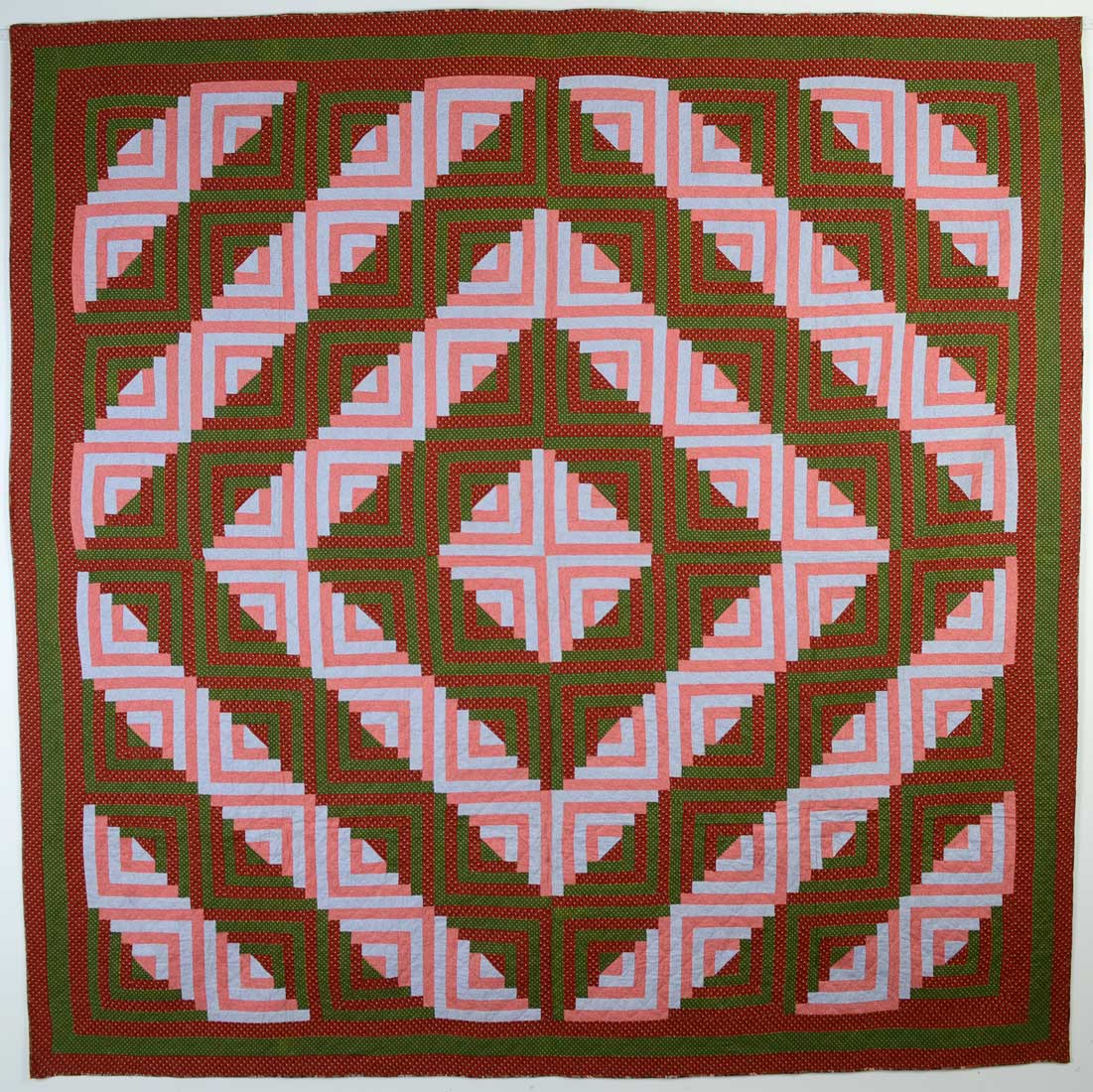 Barnraising Log Cabin Quilt For Sale