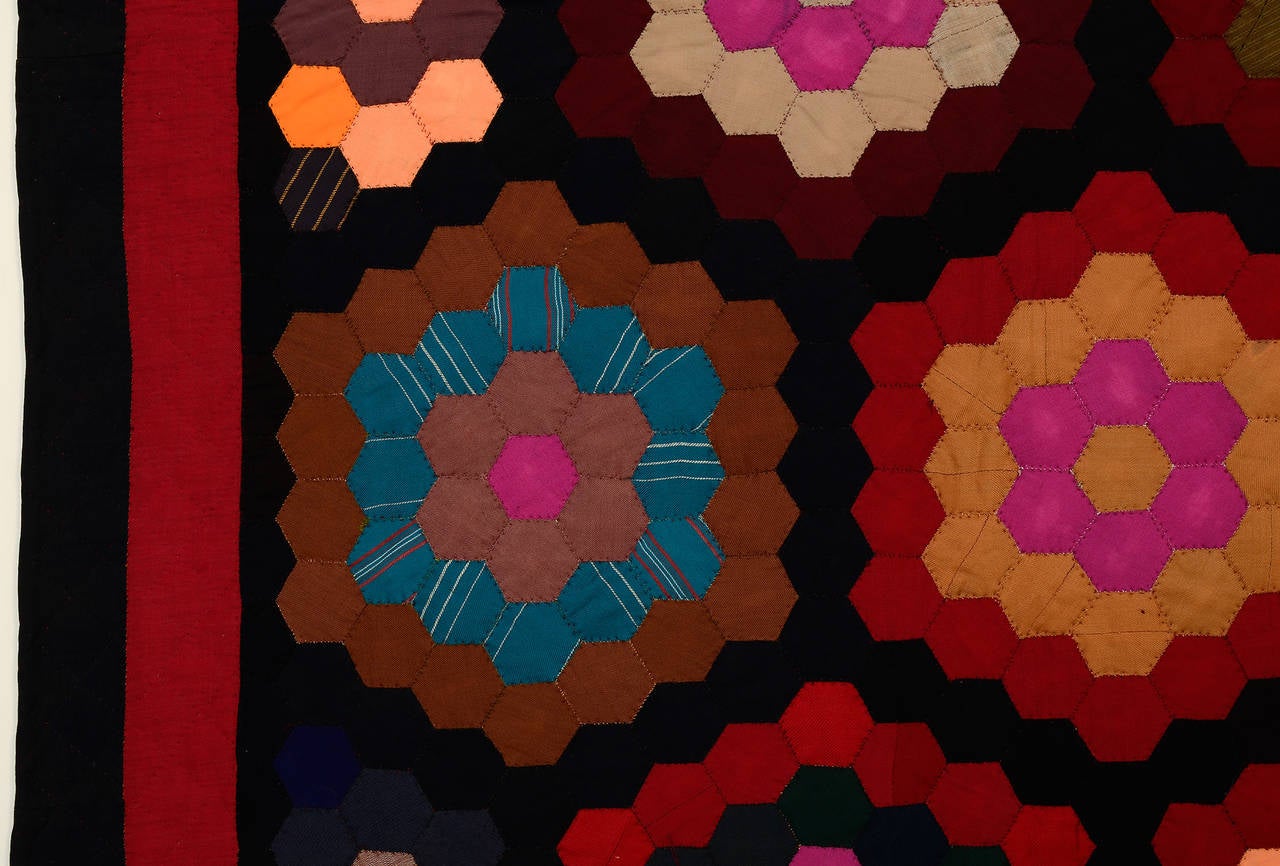 American Mennonite Hexagons Quilt