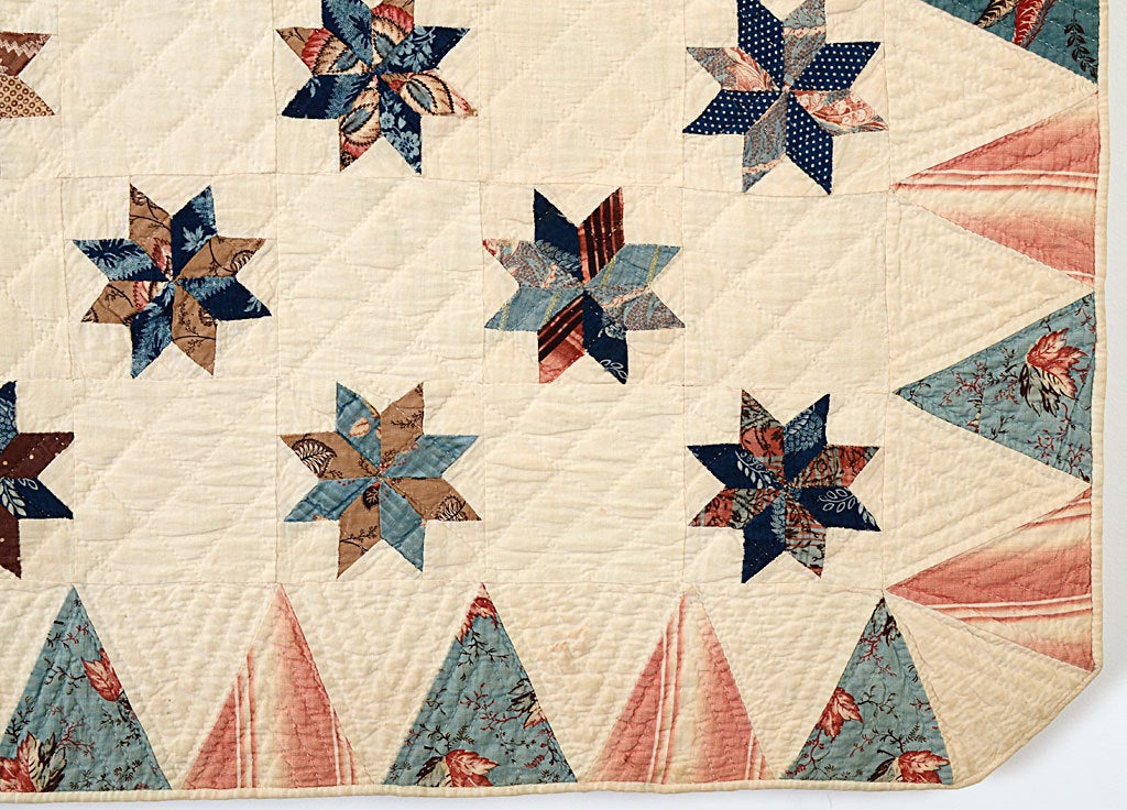 19th Century LeMoyne Stars Crib Quilt