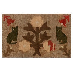 Cats Hooked Rug