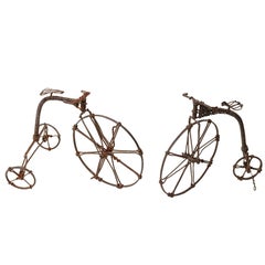 Vintage Wire Bicycle Sculptures