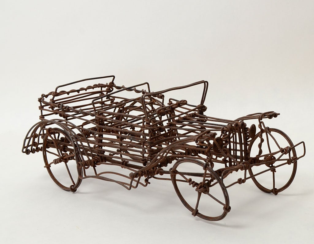 Mid-20th Century Wire Sculpture Automobiles