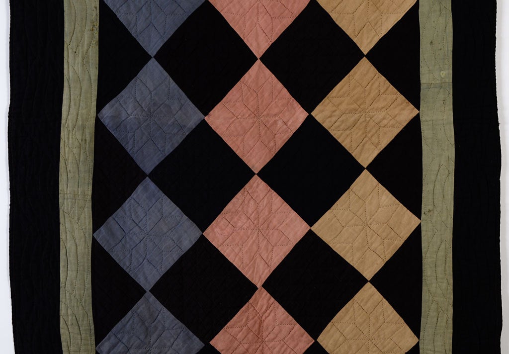 American Ohio Amish One Patch Hired Man's Quilt