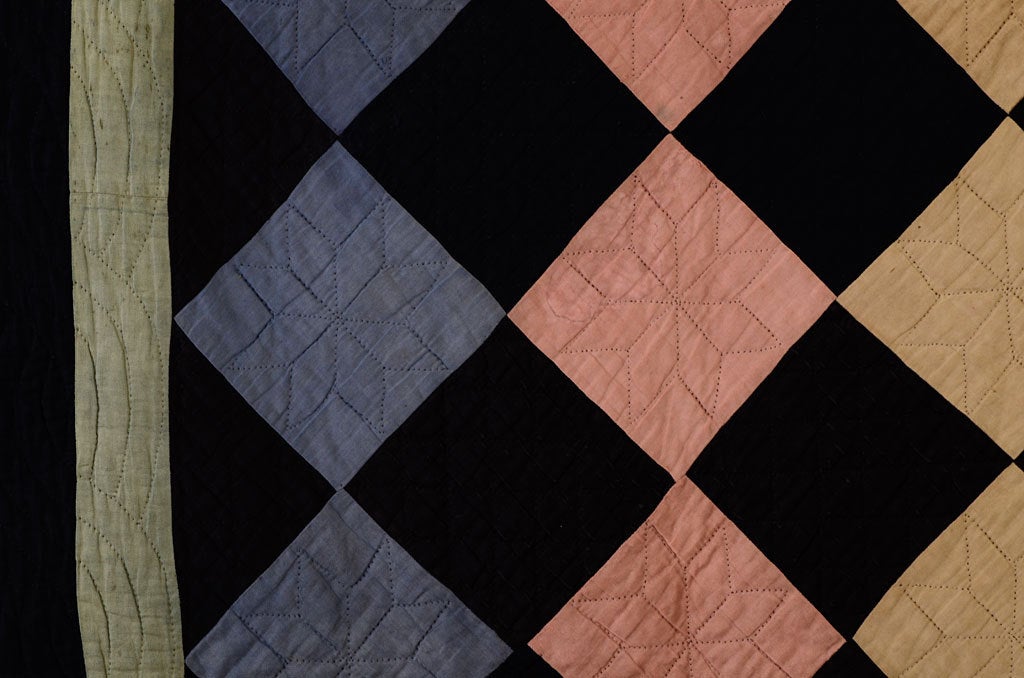 20th Century Ohio Amish One Patch Hired Man's Quilt