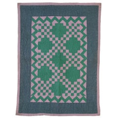 Antique Irish Chain Crib Quilt - Ohio Amish