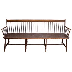 Antique American Windsor Settee