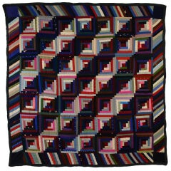 Mennonite Streak of Lightning Log Cabin Quilt 11