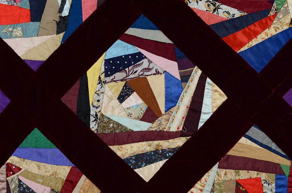 19th Century Victorian Contained Crazy Quilt