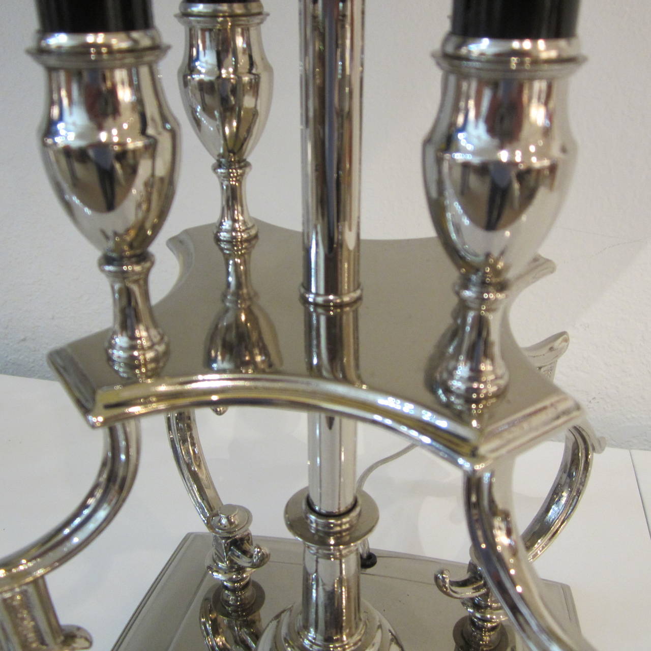 Columned Lamps with Scrolled Metalwork For Sale 3