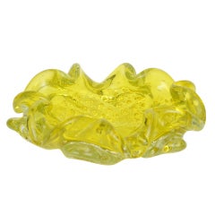 Mid Century Hand Blown Italian Murano Glass Dish