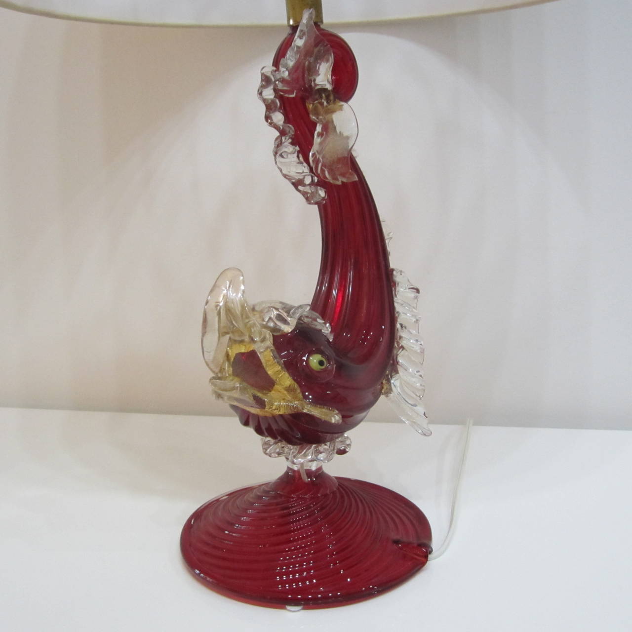 Handn Murano Glass Fish Lamp At 1stdibs Italian Handn Murano Glass Fish Lamp For