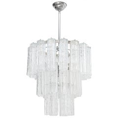 Murano Glass Tronchi Pendant Chandelier by Venini