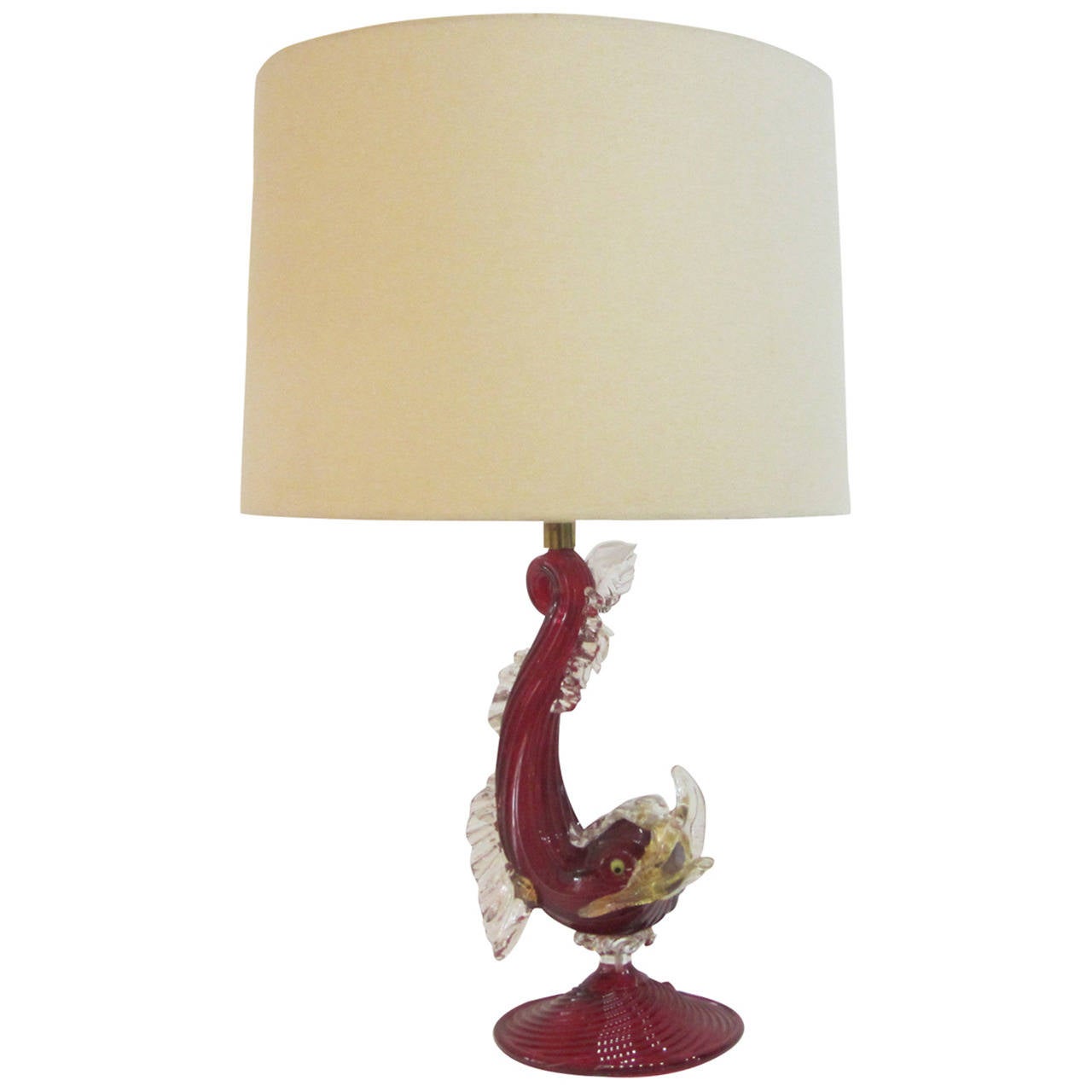 Handn Murano Glass Fish Lamp At 1stdibs Handn Murano Glass Fish Lamp For