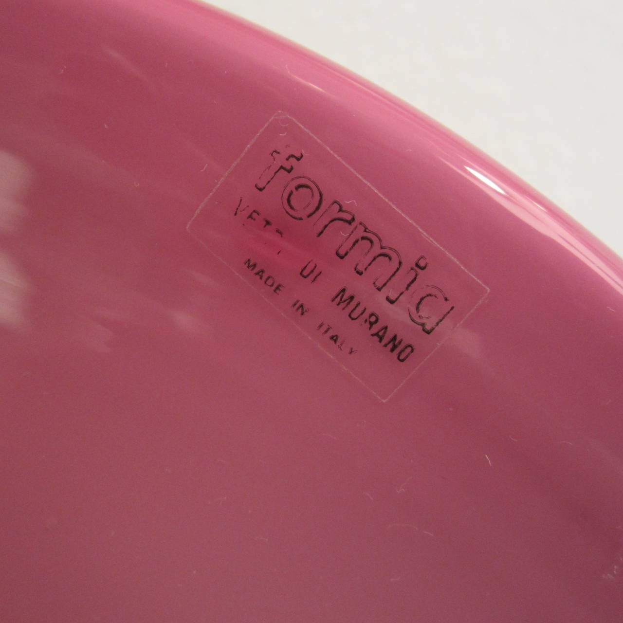 Late 20th Century Formia Vetri Di Murano Large Handblown Glass Centerpiece Shell Bowl For Sale