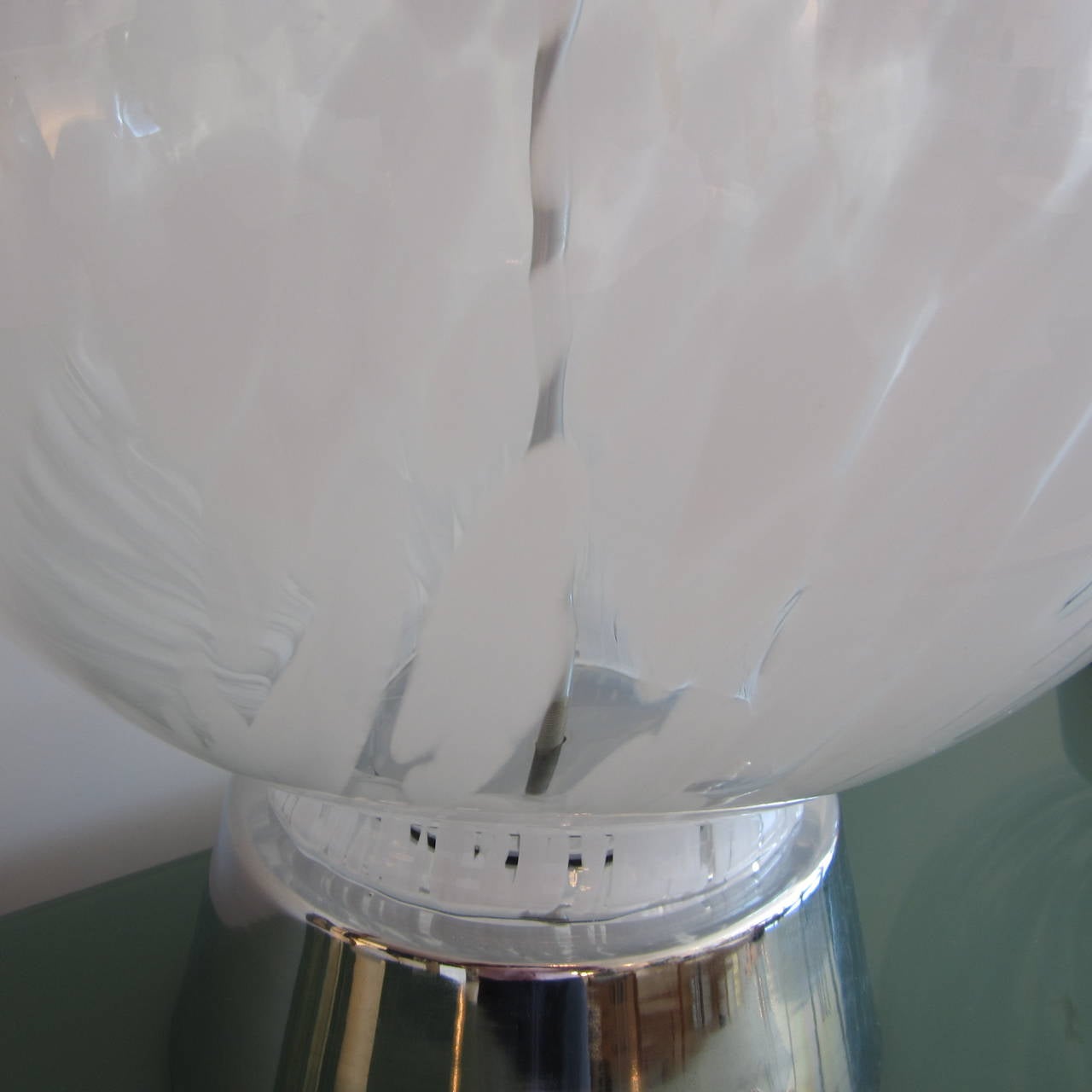Italian Pair of Vistosi Murano Glass Lamps For Sale