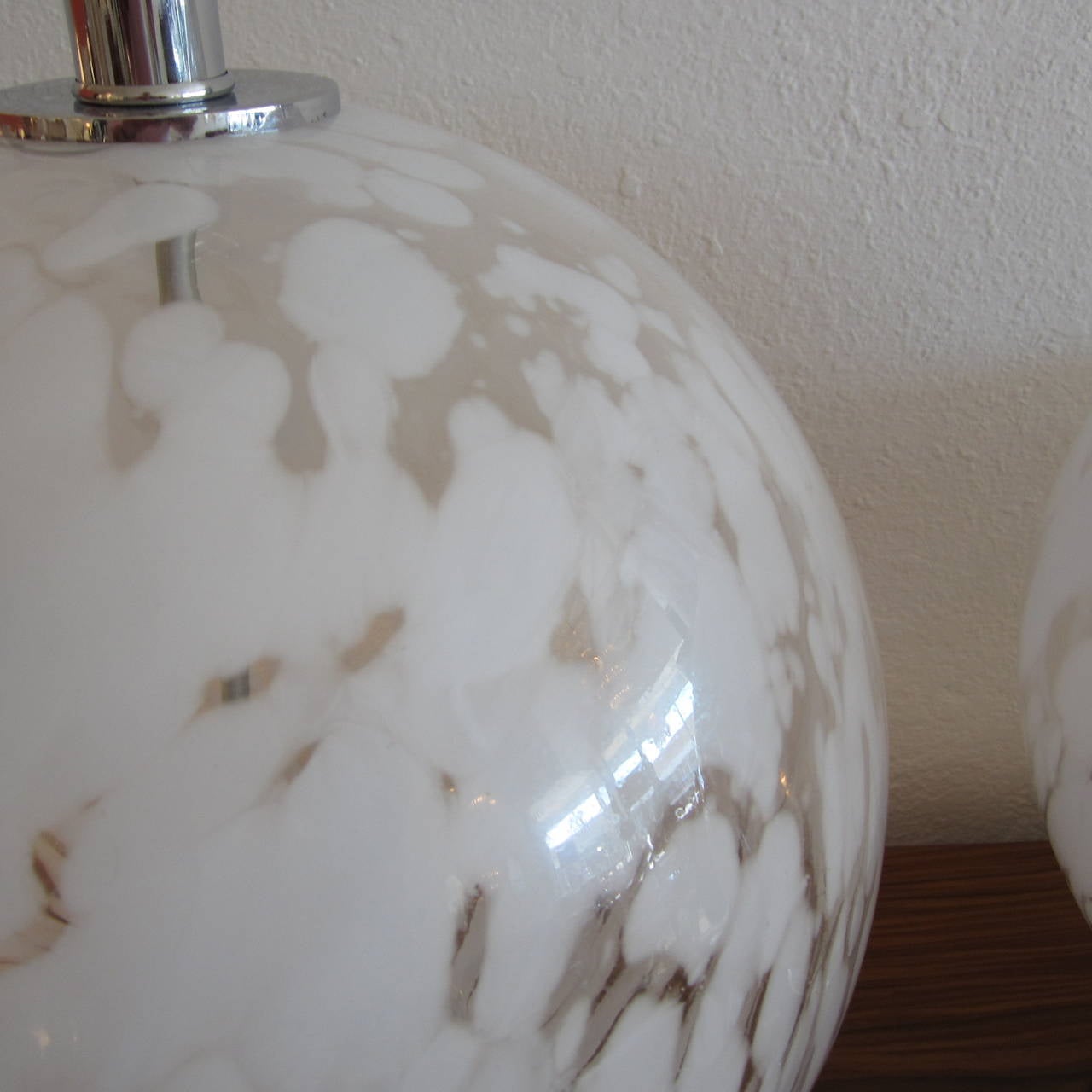 Pair of Vistosi Murano Glass Lamps For Sale 2