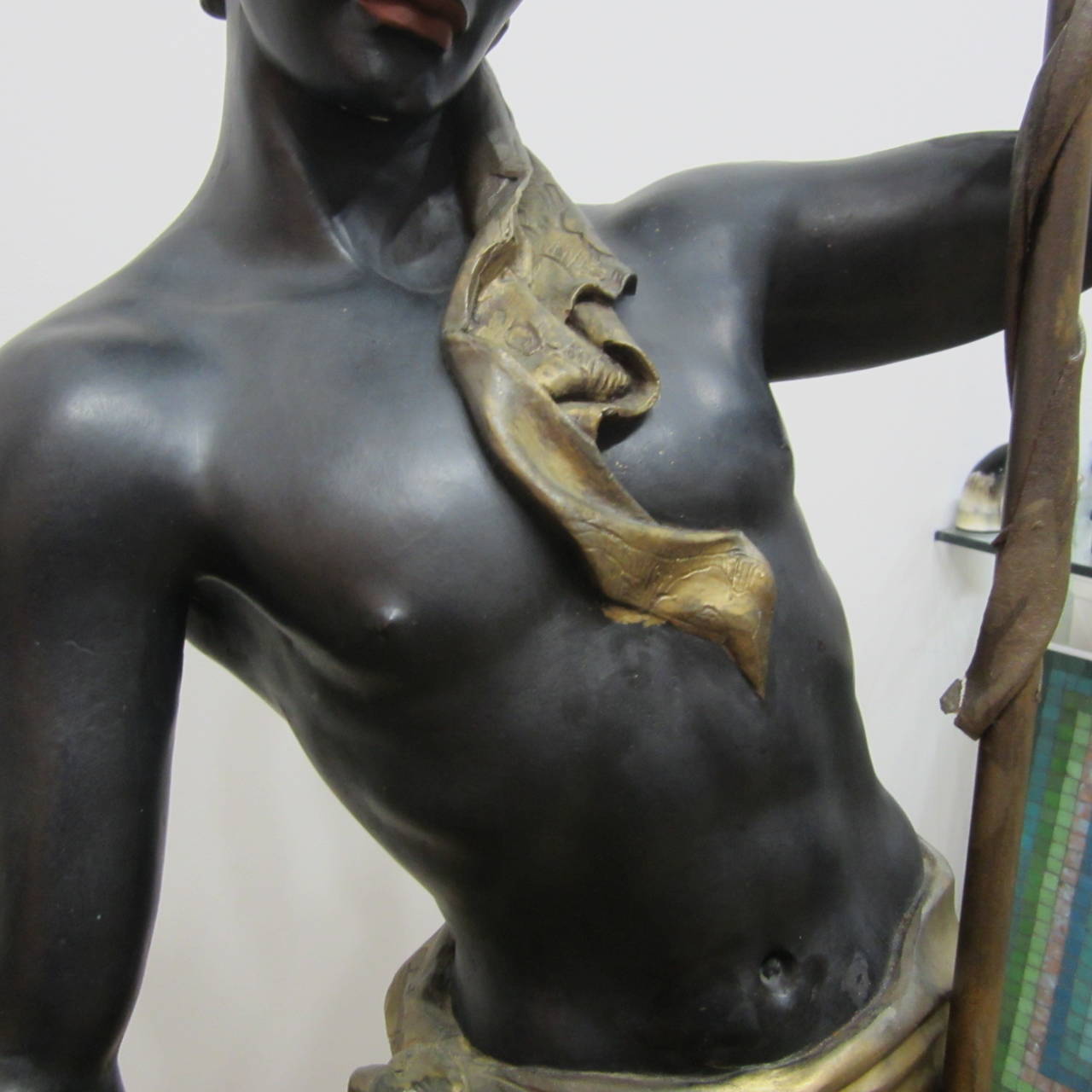 20th Century Gorgeous Pair of Blackamoor Standing Torcheres by ARP.