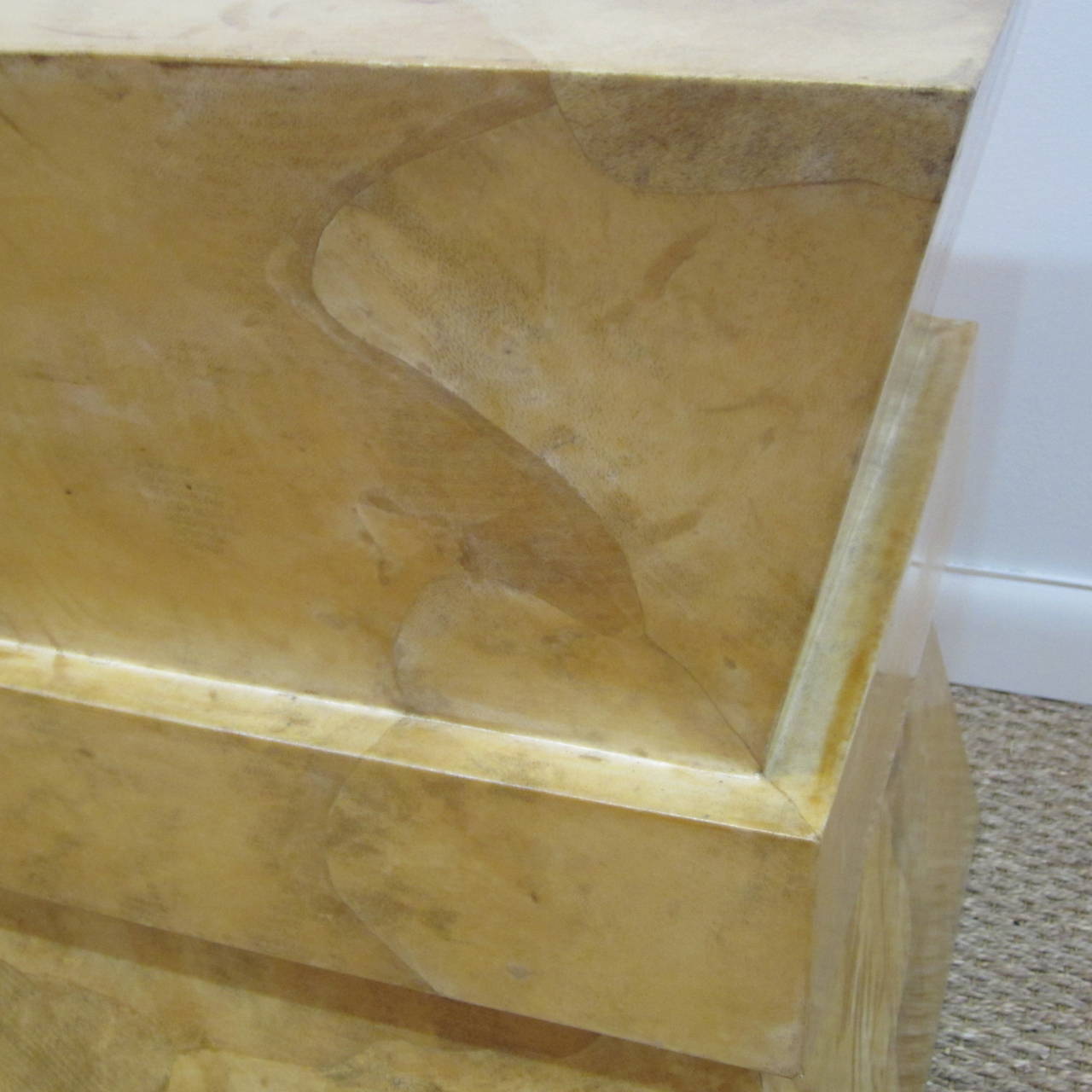 Goatskin Covered Side Table or Pedestal by Karl Springer 2