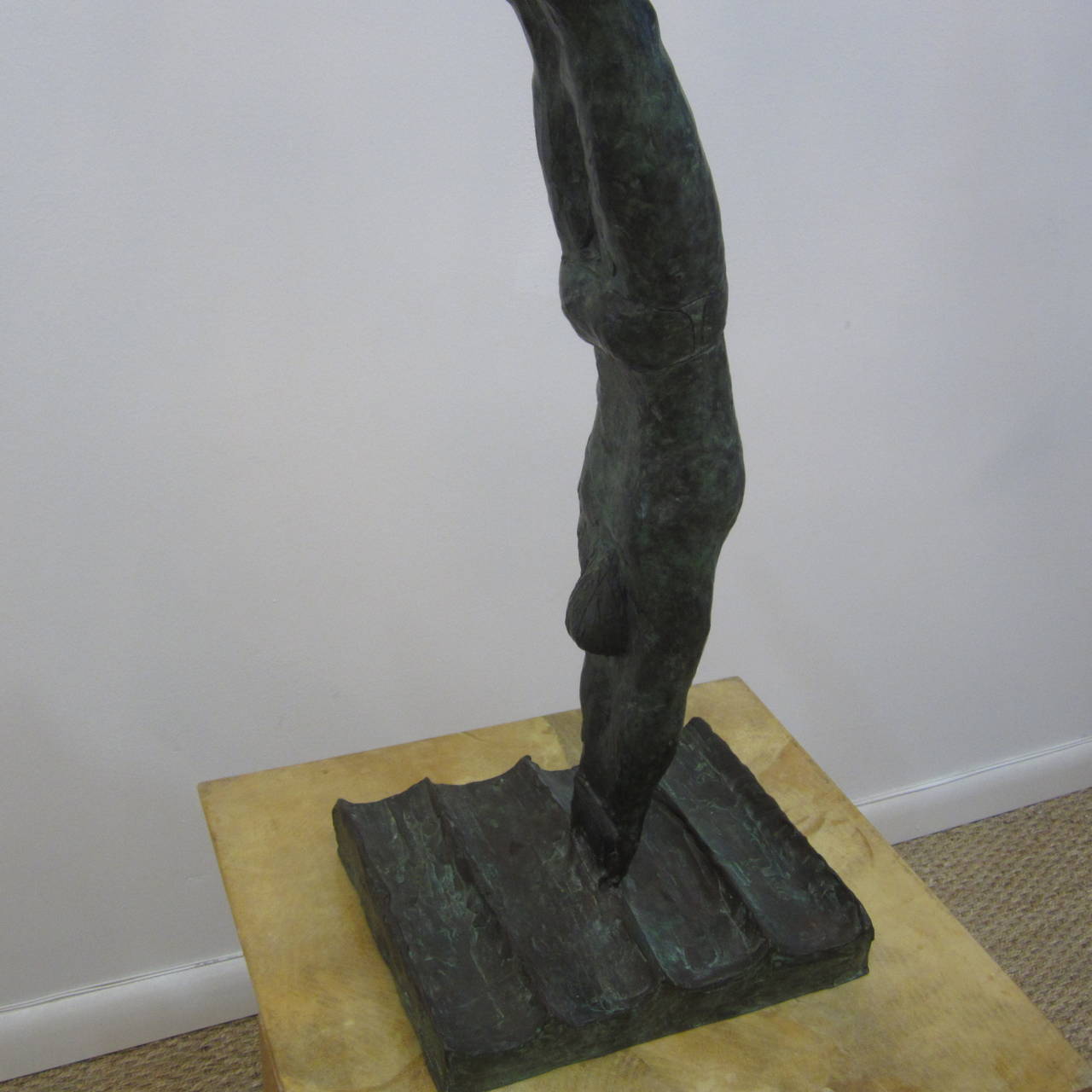 Bronze Diving Sculpture by Martin Silverman For Sale 1
