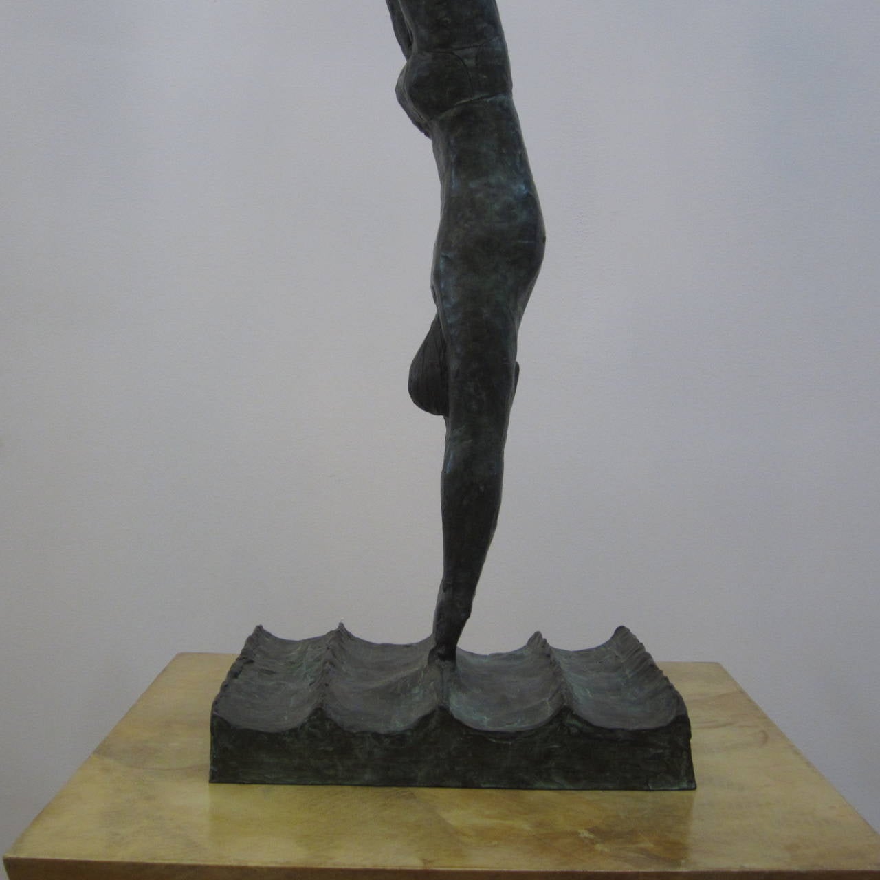 American Bronze Diving Sculpture by Martin Silverman For Sale