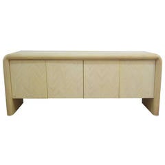 Linen Wrapped Credenza manner of Karl Springer