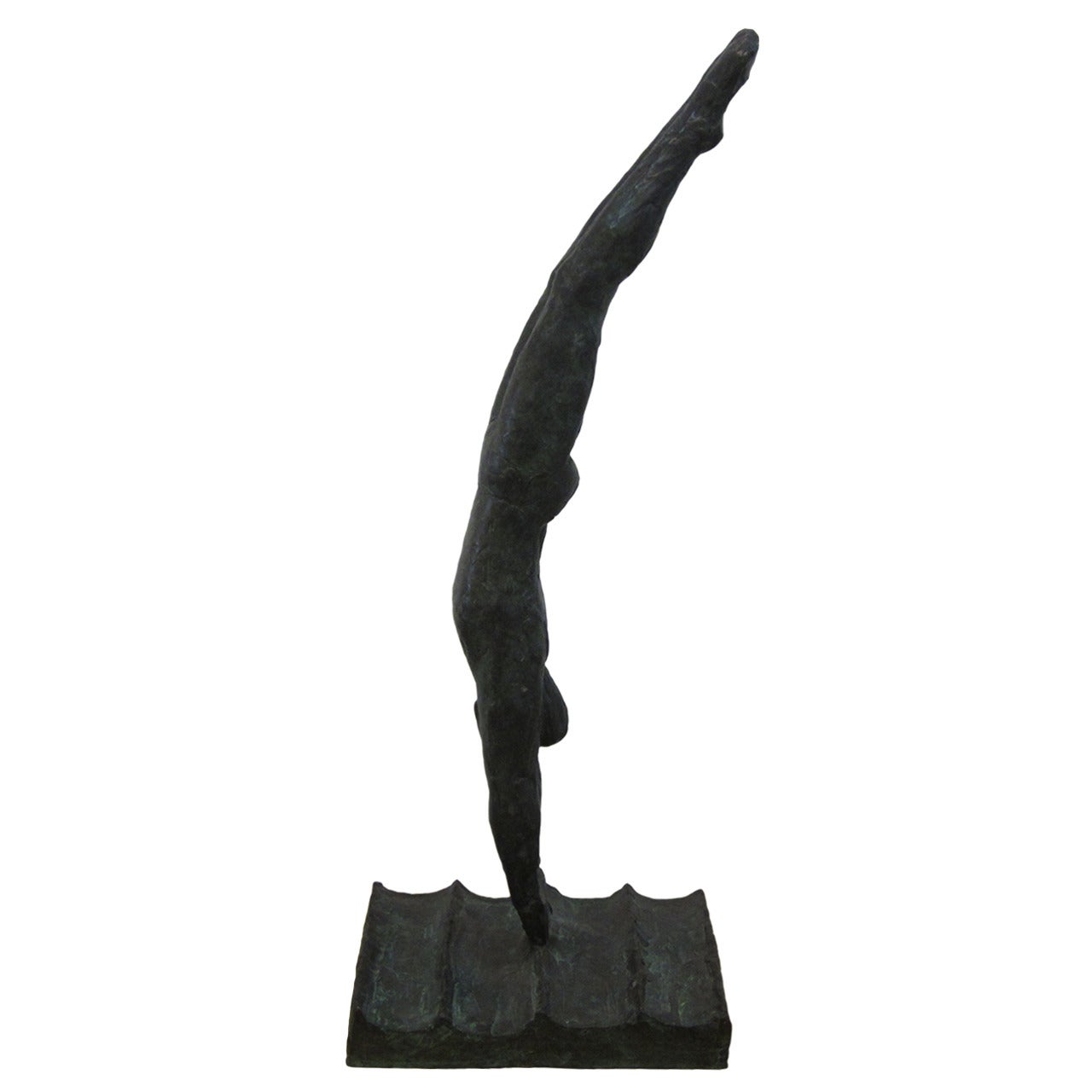 Bronze Diving Sculpture by Martin Silverman For Sale