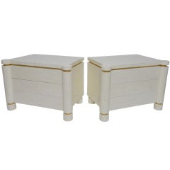 Pair of Bone Inlay Side Tables